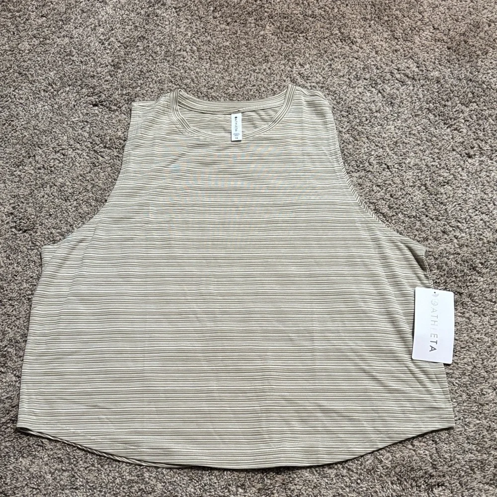 Athleta Cloudlight Striped Muscle Tank Top size 1X NWT